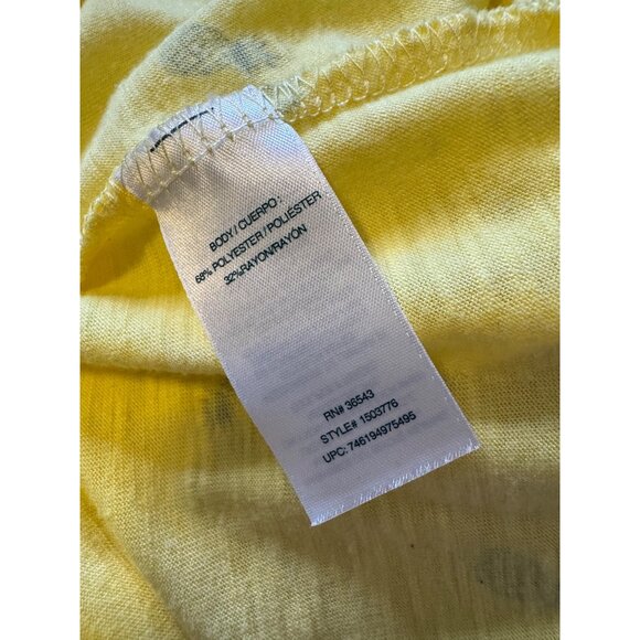 Izod Pineapple Knot Tee Size XL Yellow Short Sleeve NWOT Shirt - Picture 7 of 10